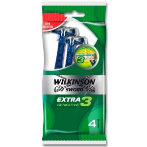 WILKINSON Extra3 Sensitive vienreizējas lietošanas skuvekļi, 4gb.