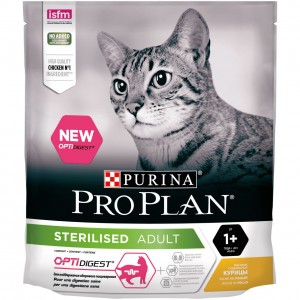 PRO PLAN STERILISED, sterilizētiem kaķiem(vista)400g, 1-7gadi, DIGEST,gremošana