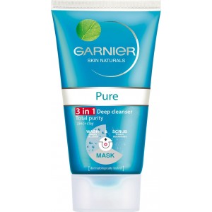 GARNIER Pure Wash, Scrub, Mask 3in1 150ml