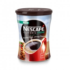 NESCAFE CLASSIC Strong šķīstošā kafija metāla kārbā, 100g