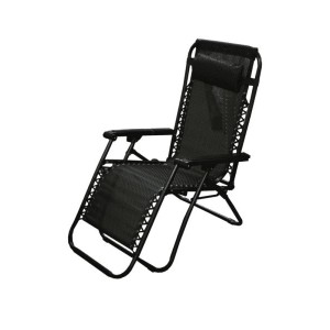 Krēsls atpūtas 177x61x110cm melnbalts